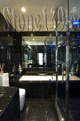 黑色大理石浴室裝飾