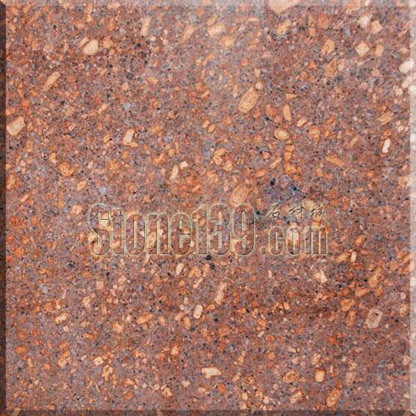 花崗巖映山紅、代代紅和光澤紅以及光澤珍珠紅石材的比較