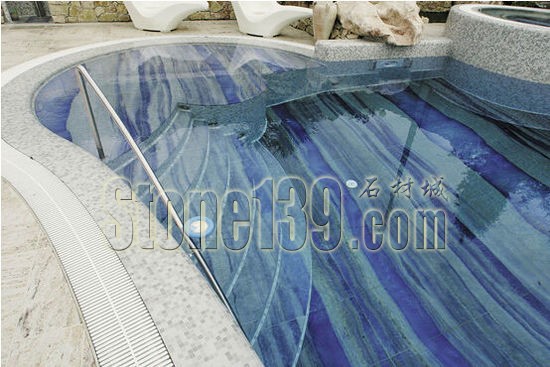 巴西進口精品石材“皇家藍”游泳池應(yīng)用案例