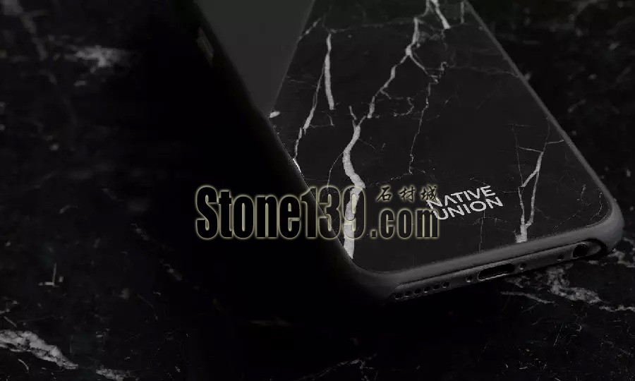 黑白天然石材打造的真正的石材材質手機外殼