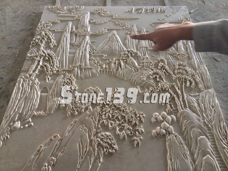 天豪石業(yè)CNC電腦自動雕刻機加工各種石材工藝品