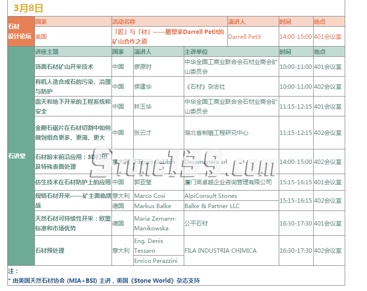 第17屆廈門石材展 開幕倒計時21天 世界石材大會 8號議程發布