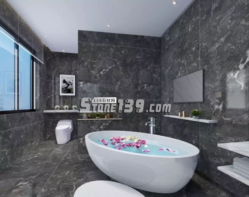 羅曼蒂克灰大理石應用設計圖