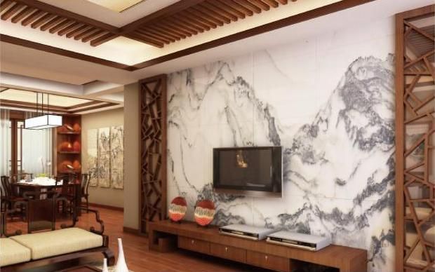 天然石材山水畫大理石的應用場景匯總