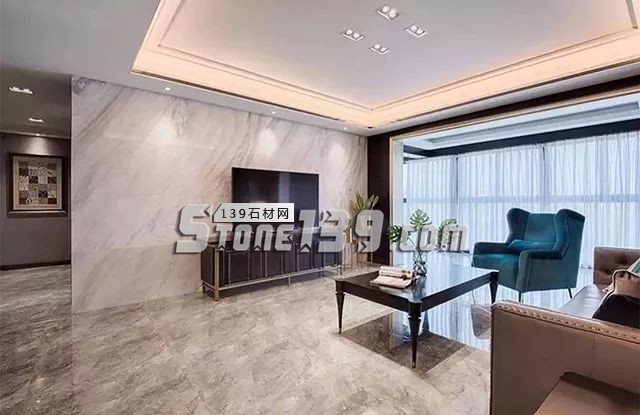 各種風格的石材電視墻讓人眼花繚亂