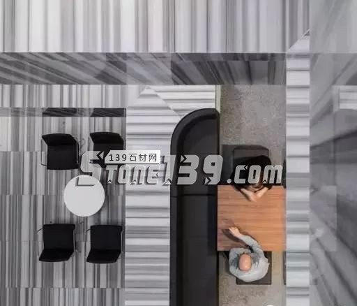 線(xiàn)條感十足的直紋白大理石裝飾案例