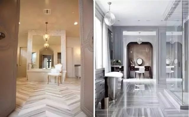 線(xiàn)條感十足的直紋白大理石裝飾案例