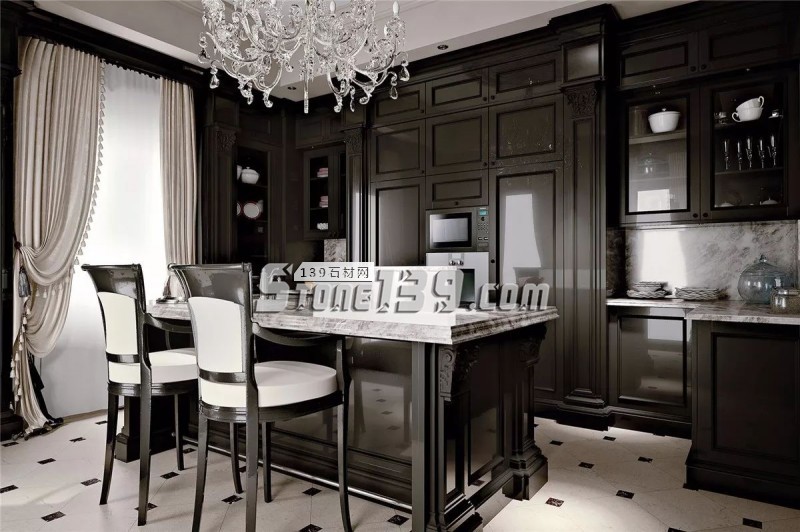 藝術品般的大理石廚房，做飯也可以很享受