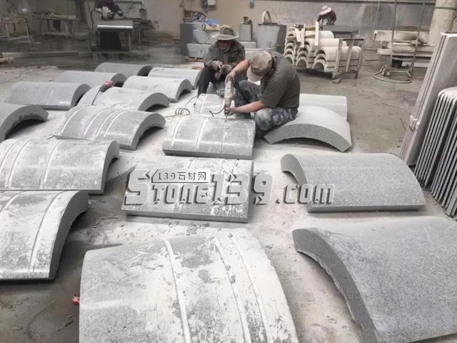 花崗巖石材圓柱加工過程圖解