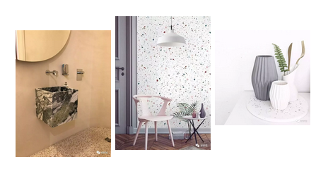 水磨石裝飾空間重現(xiàn) 石材裝飾也有復(fù)古情懷 水磨石“攜”復(fù)古風(fēng)“重出江湖”