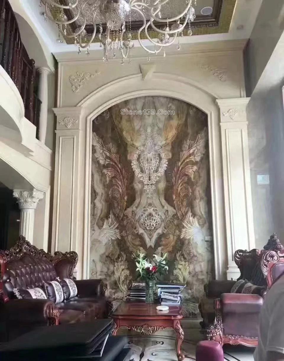 50款復式樓躍層挑高石材背景墻實景案例欣賞 復式樓挑高躍層石材背景墻