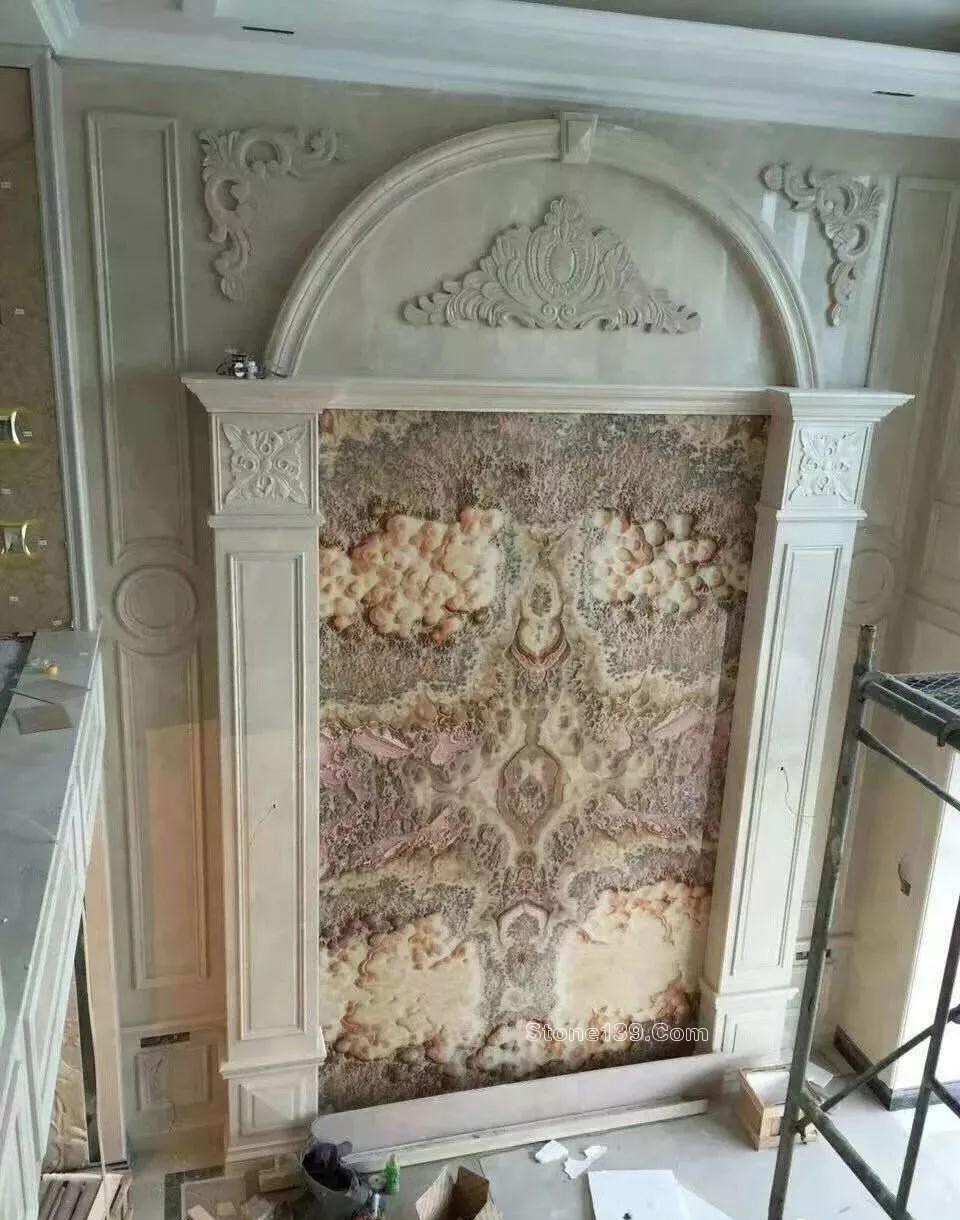 50款復式樓躍層挑高石材背景墻實景案例欣賞 復式樓挑高躍層石材背景墻