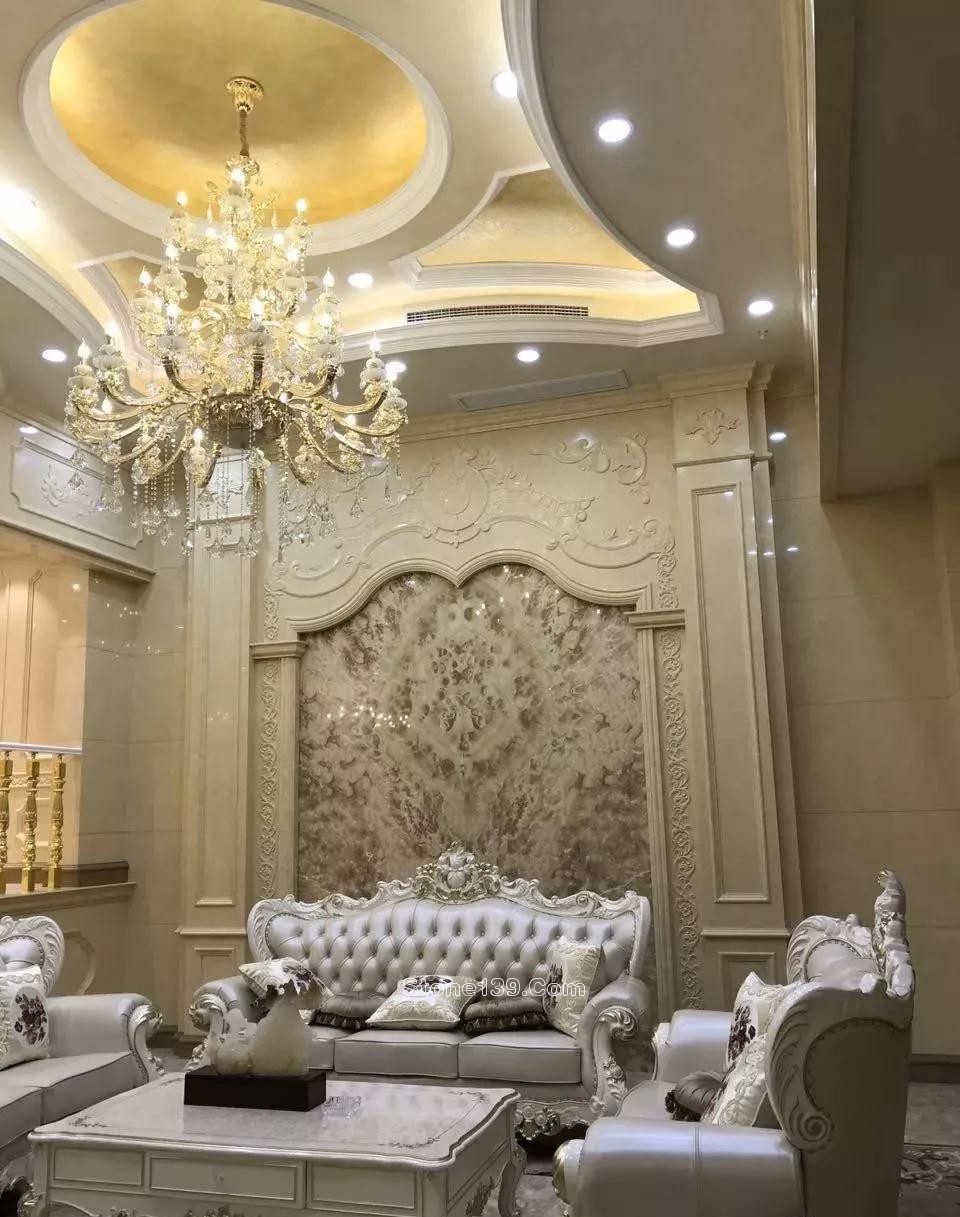 50款復式樓躍層挑高石材背景墻實景案例欣賞 復式樓挑高躍層石材背景墻