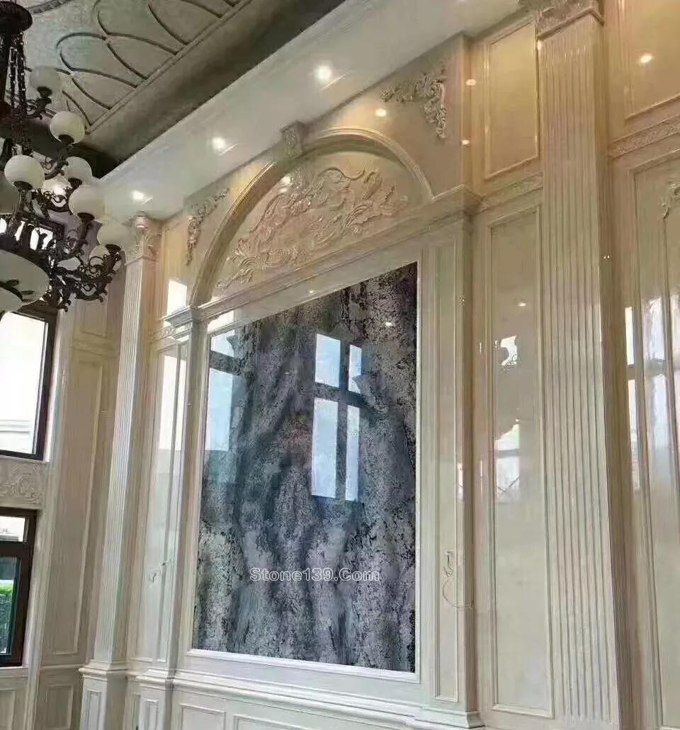 50款復式樓躍層挑高石材背景墻實景案例欣賞 復式樓挑高躍層石材背景墻