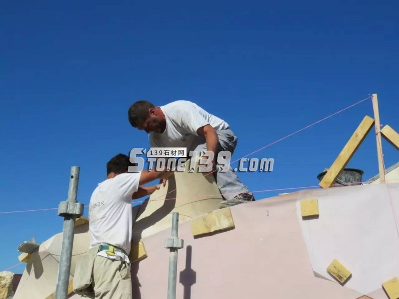 用(意大利)原石打造的拱形石材拋物線拱形預制結構