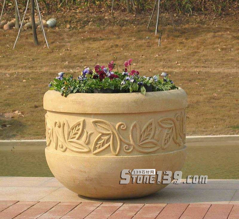石材花缽(花盆)