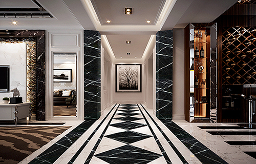 土耳其進口的灰色大理石裝飾案例設計效果