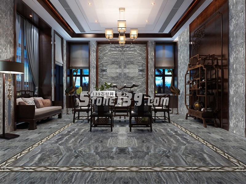 土耳其進口的灰色大理石裝飾案例設計效果