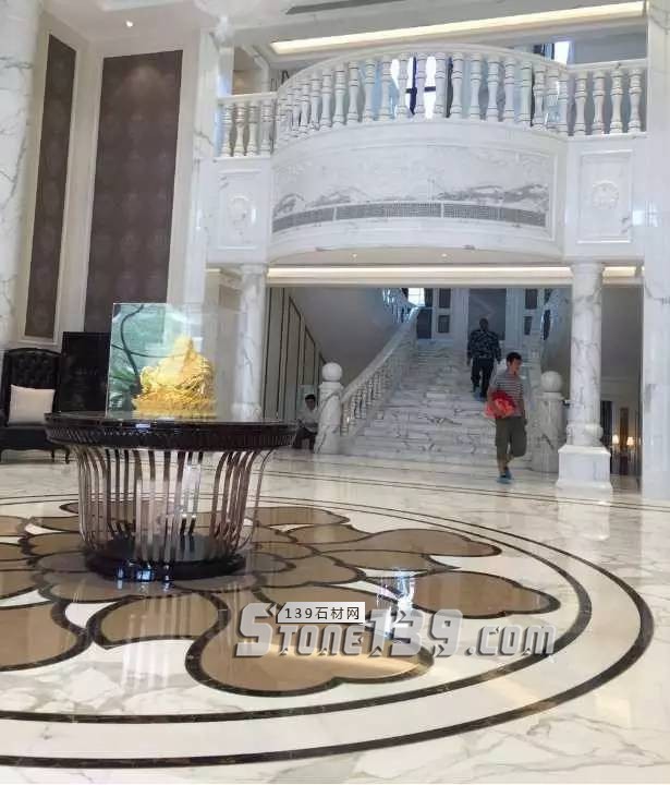 雪花白大理石經典裝飾設計案例-感受奢華紋理之美