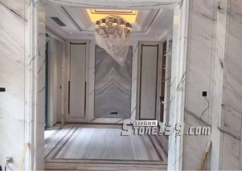 雪花白大理石經典裝飾設計案例-感受奢華紋理之美