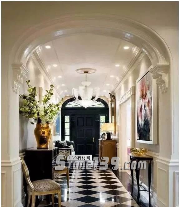 黑與白,經(jīng)典的石材拼接藝術(shù)