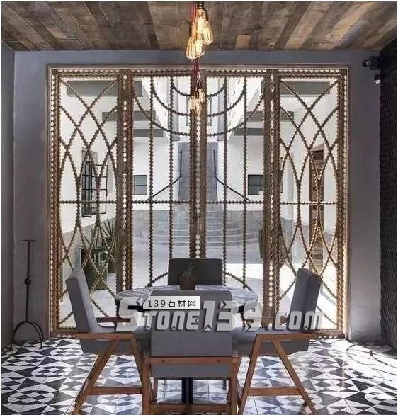 黑與白,經(jīng)典的石材拼接藝術(shù)