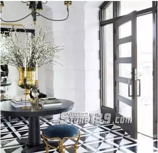 黑與白,經(jīng)典的石材拼接藝術(shù)