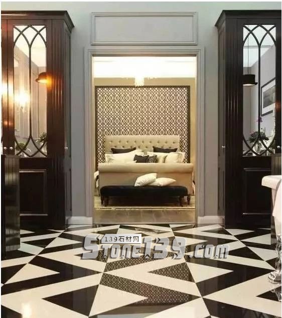 黑與白,經(jīng)典的石材拼接藝術(shù)