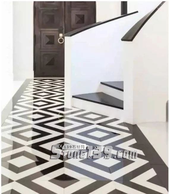 黑與白,經(jīng)典的石材拼接藝術(shù)