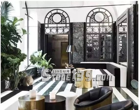 黑與白,經(jīng)典的石材拼接藝術(shù)