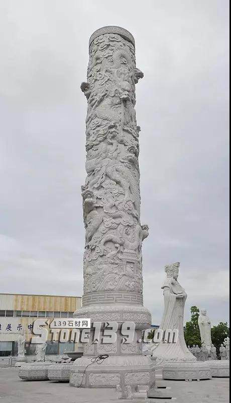 福建惠安石雕龍柱的加工秘訣,三步成就精品雕塑 石材龍柱雕刻產(chǎn)品展示