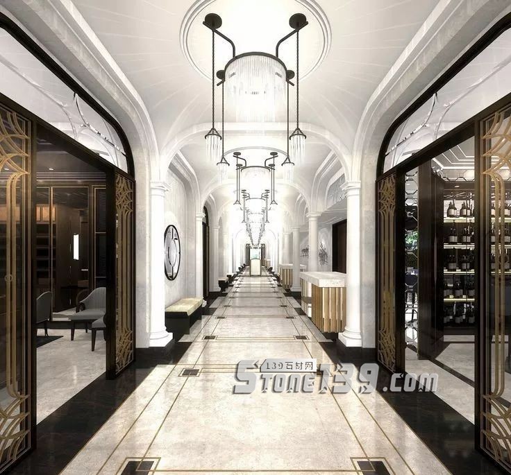 輕奢主義 | 大理石+黃銅鑲嵌設計裝飾應用