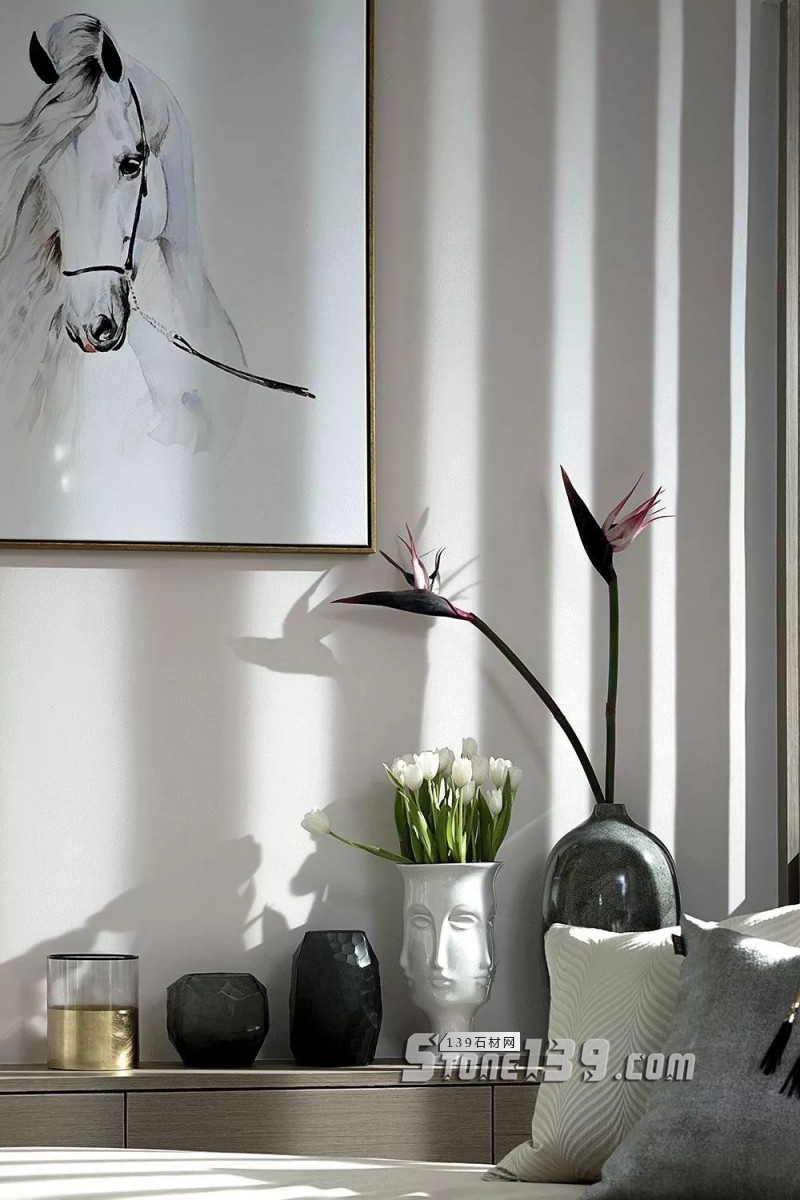 輕奢主義 | 大理石+黃銅鑲嵌設計裝飾應用