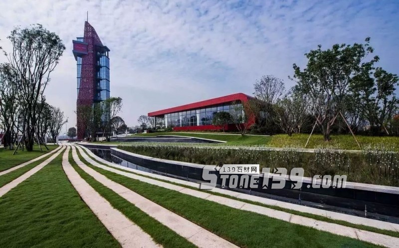 創意景觀設計,石材嵌草鋪裝惹人醉