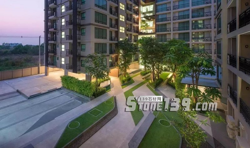 創意景觀設計,石材嵌草鋪裝惹人醉