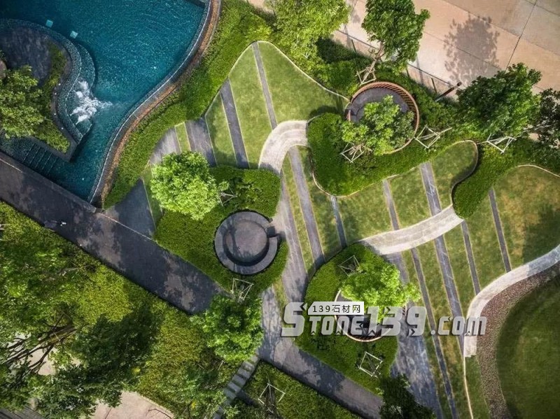 創意景觀設計,石材嵌草鋪裝惹人醉