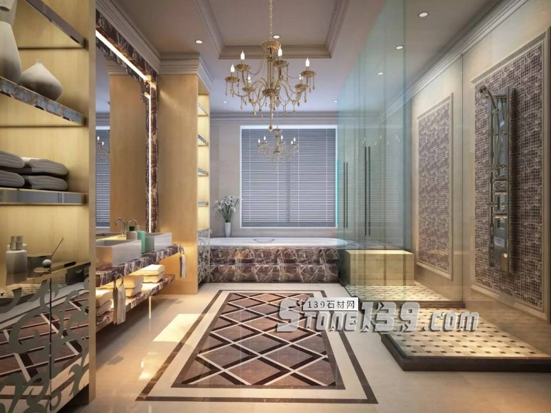 全屋石材定制,量身打造豪華別墅浴室