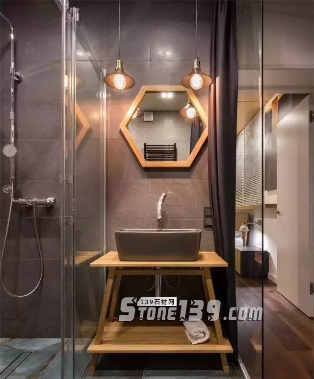 衛生間裝石材要這樣用 干濕分離效果好