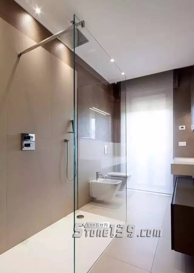 衛生間裝石材要這樣用 干濕分離效果好