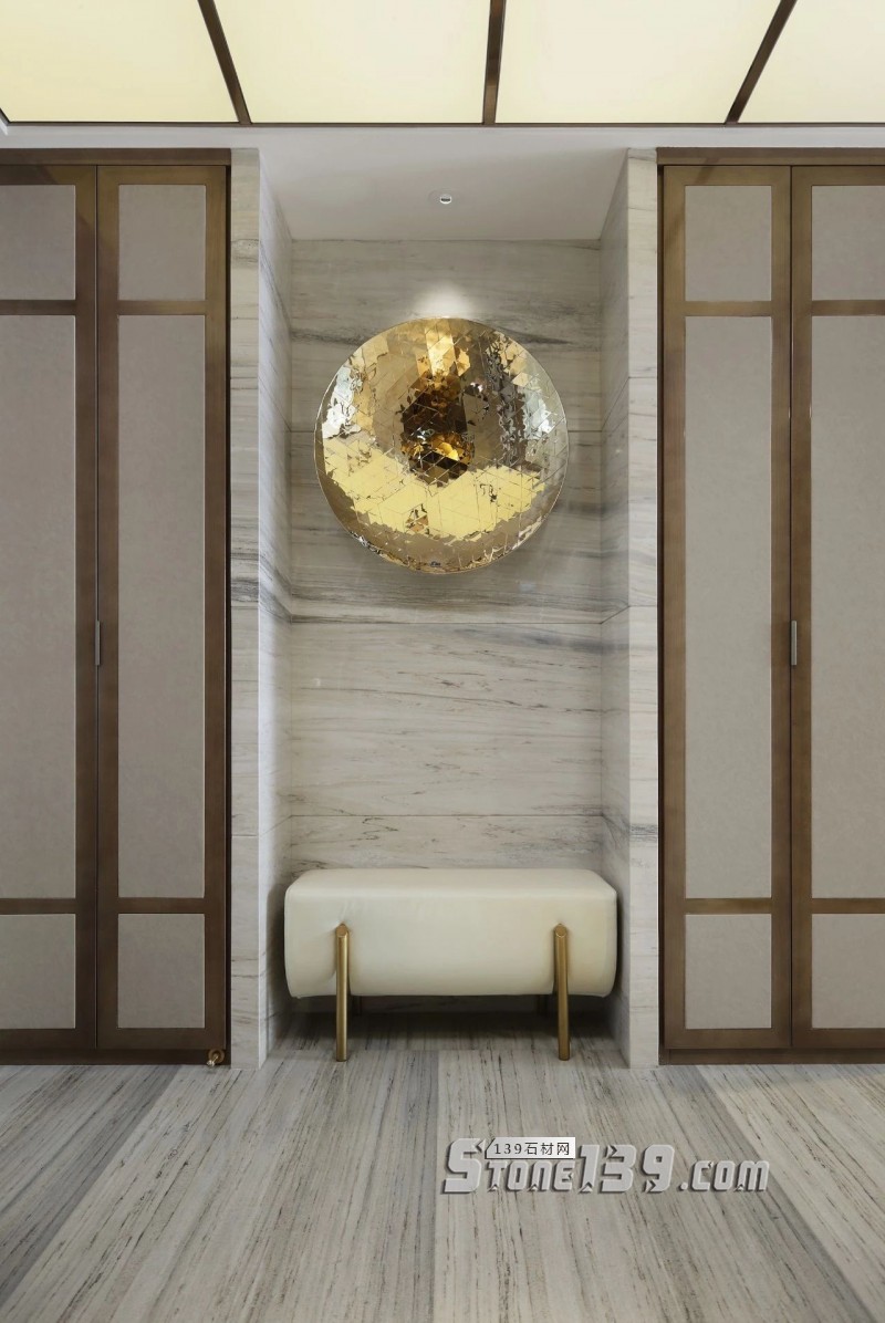 淺色大理石+黃銅，輕奢別墅裝飾 有質感有品味的生活