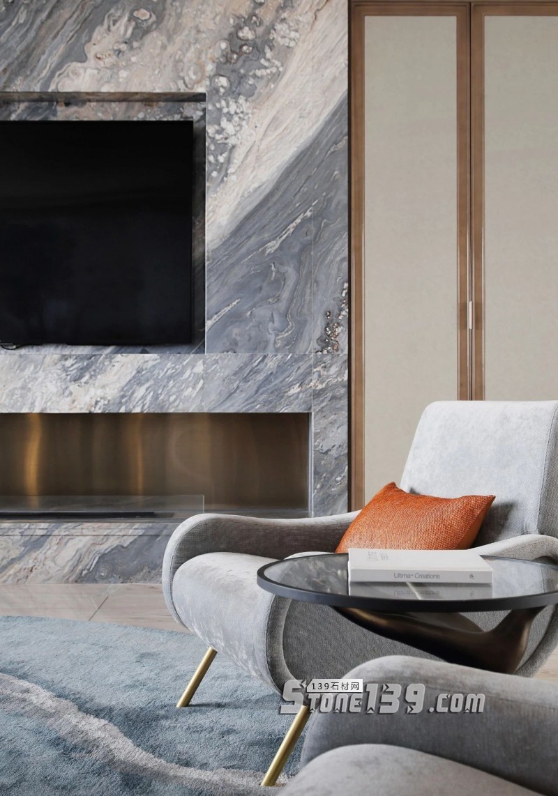 淺色大理石+黃銅，輕奢別墅裝飾 有質感有品味的生活