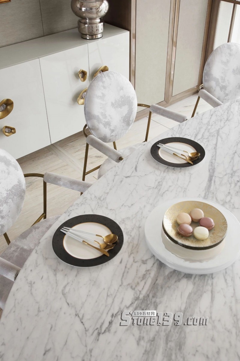 淺色大理石+黃銅，輕奢別墅裝飾 有質感有品味的生活