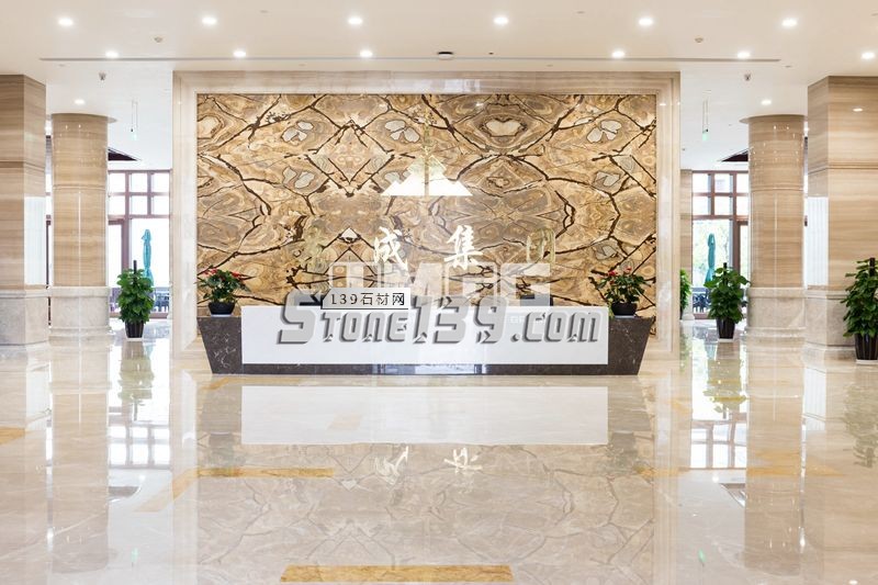 大理石工程應用中的追紋與對紋應用案例欣賞 大理石紋路應用案例