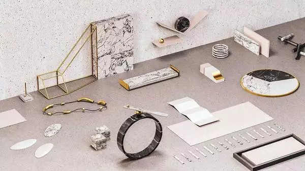 大理石+金屬，輕奢風的最佳cp
