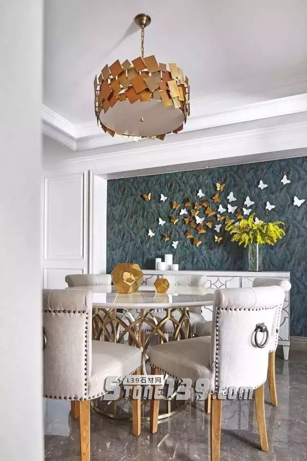 大理石+金屬，輕奢風的最佳cp