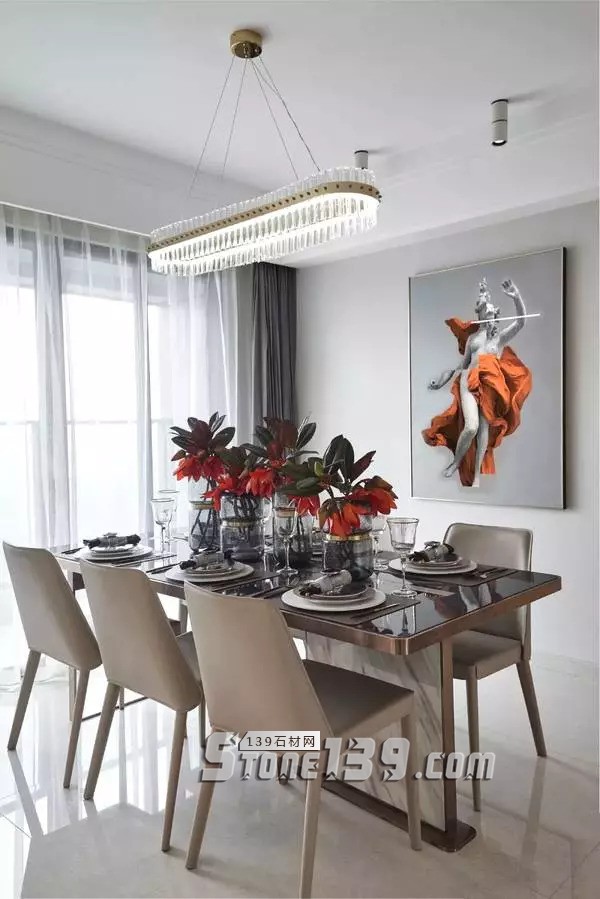 大理石+金屬，輕奢風的最佳cp