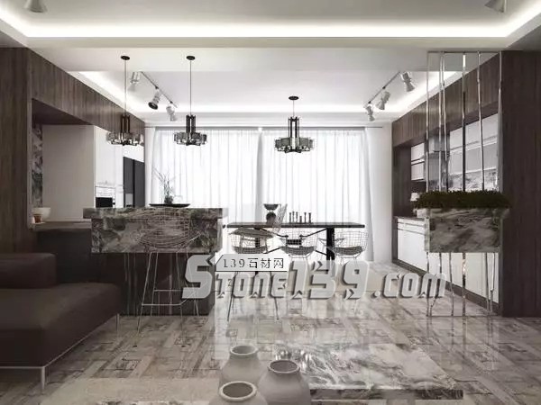 大理石+金屬，輕奢風的最佳cp