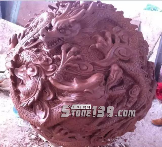 石雕龍球、圓球及浮雕