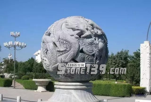 石雕龍球、圓球及浮雕