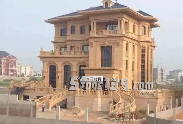 不要小看農村,石材別墅消費起來也是很大一個工程量 農村石材別墅